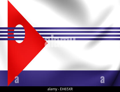 Flagge von Artigas Abteilung, Uruguay. Hautnah. Stockfoto