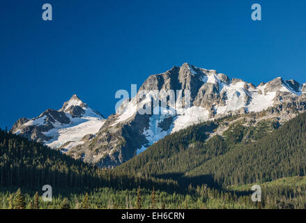 Mount Rohr, Cayoosh Range, Lillooet Ranges, Küste-Berge, östlich von Pemberton, von Sea to Sky Highway in British Columbia Kanada Stockfoto