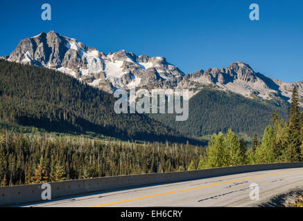 Mount Rohr, Cayoosh Range, Lillooet Ranges, Küste-Berge, östlich von Pemberton, von Sea to Sky Highway in British Columbia Kanada Stockfoto