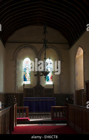 St. John the Baptist Church, Coln St. Aldwyns, Gloucestershire, England, Vereinigtes Königreich Stockfoto