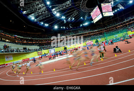 Prag, Tschechische Republik. 8. März 2015. Prag, Tschechische Republik. 7. März 2015. Einen Überblick über die O2-Arena während der IAAF Europäische Leichtathletik Indoor Championships 2015 in der O2-Arena in Prag, Tschechische Republik, 7. März 2015. Bildnachweis: Dpa picture Alliance/Alamy Live News Stockfoto