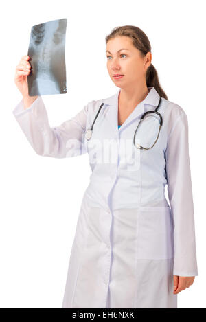 Arzt Radiologe untersucht das Skelette Bild Stockfoto