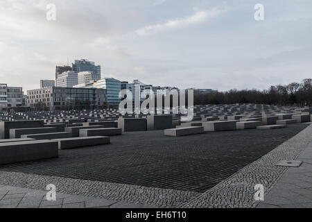 Europa, Deutschland, Berlin, das Denkmal für die ermordeten Juden von Europa Deutsch: Denkmal Für Die Ermordeten Juden Europas Stockfoto