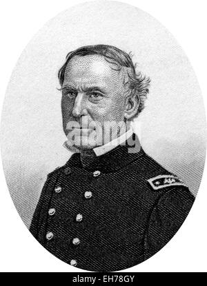 Gravur von Union Marine Konteradmiral David Glasgow Farragut Stockfoto