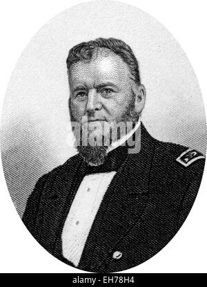 Gravur der Union Marine Konteradmiral Louis Malesherbes Goldsborough Stockfoto