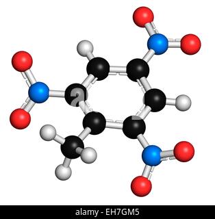 Trinitrotoluol hochexplosive Molekül Stockfoto