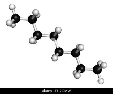 Oktan Kohlenwasserstoff Molekül Stockfoto