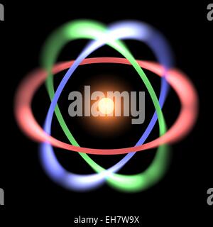 Atomstruktur, artwork Stockfoto