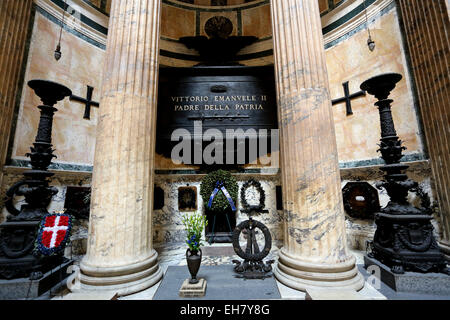 Das Grab von Victor Emanuel II im Pantheon Rom Italien Stockfoto