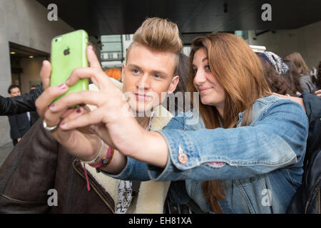 Die Vamps bei BBC Radio 1 Studios Featuring: The Vamps wo: London, Vereinigtes Königreich bei: 04 Sep 2014 Stockfoto