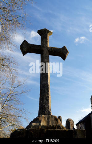 City Cross, Llandaff Kathedrale, Llandaff, Cardiff, Wales, UK. Stockfoto