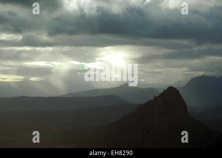 Doughboy Berg gewiegt von Nacht Kappe reicht, New-South.Wales, Australien. Stockfoto