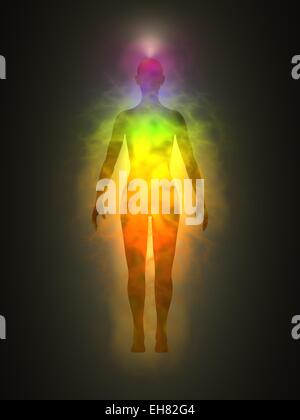 Menschlichen Aura - Heilenergie Stockfoto