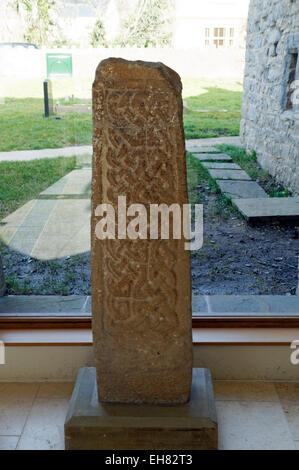 Early Christian Cross Welle, St. Illtyds Kirche, Llantwit Major, Vale von Glamorgan, South Wales, UK Stockfoto