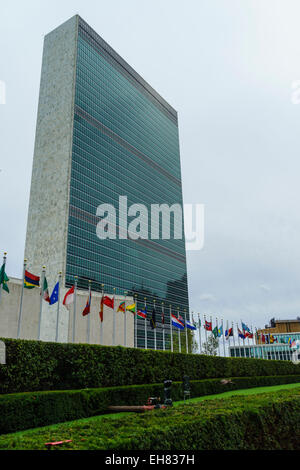 UNO Hauptquartier der Vereinten Nationen Sekretariat Gebäude, Manhattan, New York City, New York, USA Stockfoto