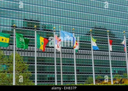 UNO Hauptquartier der Vereinten Nationen Sekretariat Gebäude, Manhattan, New York City, New York, USA Stockfoto