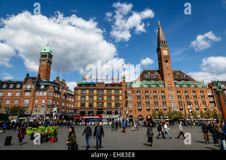 Das Rathaus der Stadt, Radhuspladsen, Kopenhagen, Dänemark, Skandinavien, Europa Stockfoto