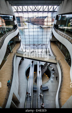 Das Innere der Black Diamond Hausbau, der die königliche Bibliothek, Kopenhagen, Dänemark, Skandinavien, Europa Stockfoto