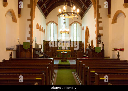 Innenraum der St. Peters Kirche Martindale Valley Cumbria England UK in der Nähe von Pooley Bridge Stockfoto