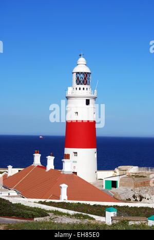 Europa Punkt Leuchtturm, Gibraltar, Großbritannien, Westeuropa. Stockfoto