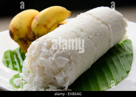 Weißer Reis Puttu Stockfoto