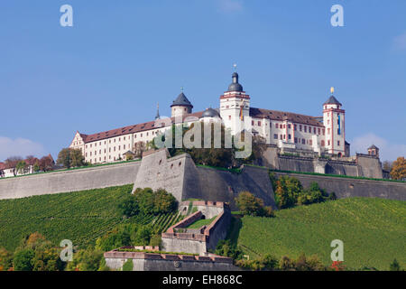 Festung Marienberg, Würzburg, Franken, Bayern, Deutschland, Europa Stockfoto