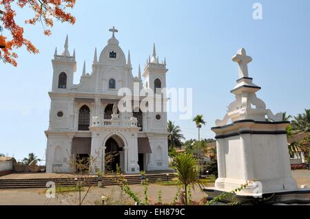 Katholische Christen Dorfkirche, Goa, Indien Stockfoto