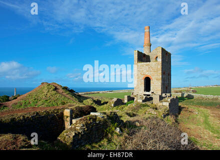 Levante Zinnmine, in der Nähe von Pendeen, Cornwall, England UK Stockfoto