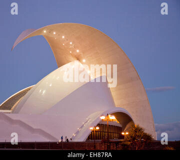 Auditorio de Tenerife "Adán Martín", Avantgarde Kongress- und Konzertsaal, vom Architekten Santiago Calatrava Stockfoto