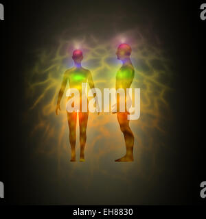 Aura - Energie-Körper - Heilenergie Stockfoto