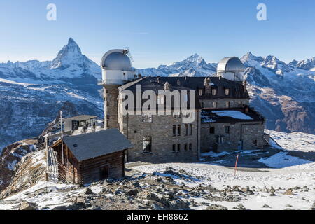 Gornergrat, das endgültige Ziel der den Zug aus Zermatt, Valais, Schweizer Alpen, Schweiz Stockfoto