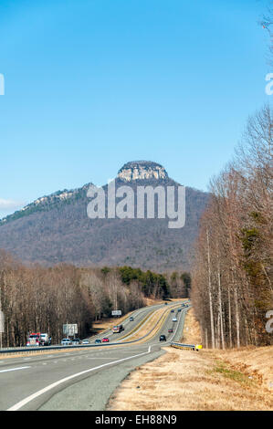 Blick auf Pilot Mountain in North Carolina. Stockfoto