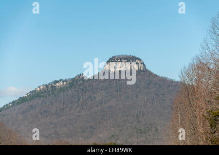 Blick auf Pilot Mountain in North Carolina. Stockfoto