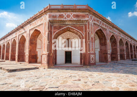 Delhi, Indien - 19. September 2014: tagsüber Blick auf Humayun Mausoleum, UNESCO-Welterbe am 19. September 2014, Delhi, Indien. Stockfoto