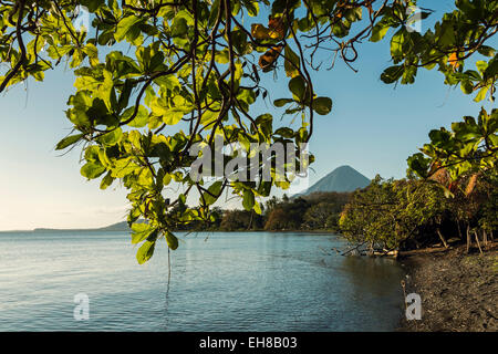 Volcan Concepcion in Merida in Nicaragua, Nicaragua-See, Insel Süd-Ost, Merida, Volcan Maderas, Omotepe Insel Stockfoto