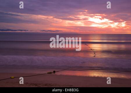 Meer und Sonnenuntergang, Nuevo Vallarta, Nayarit, Mexiko, Nordamerika Stockfoto