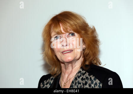Ein Porträt von der britischen Schauspielerin Deborah Watling genommen bei flachen Planet an einem Abend ihre Schauspielkarriere gewidmet. Stockfoto