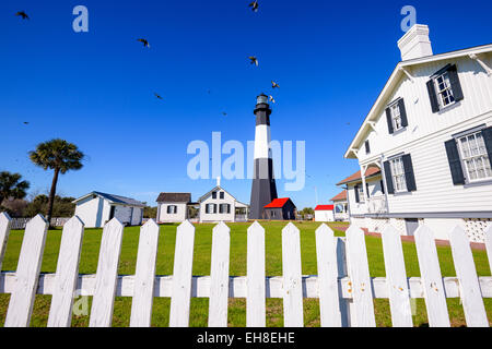 Tybee Island Leuchtturm von Tybee Island, Georgia, USA. Stockfoto