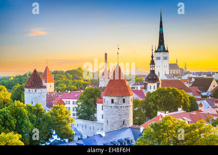 Tallinn, Estland alte Skyline der Stadt. Stockfoto