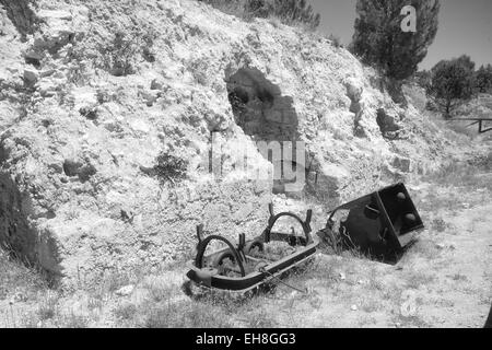 Floristella, alte Schwefel mir in Sizilien Stockfoto