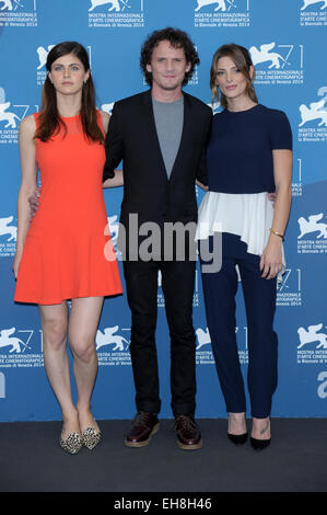 71. Venice International Film Festival - vergraben der Ex - Fototermin mit: Anton Yelchin, Alexandra Daddario, Ashley Greene wo: Venedig, Italien bei: 04 Sep 2014 Stockfoto