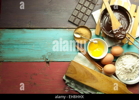 Neues Rezept Zutaten Backen Stockfoto