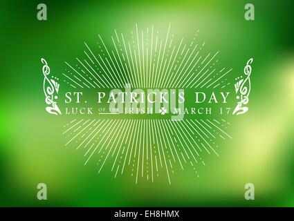 Happy St Patricks Tag Vintage Label Illustration Hintergrund. EPS10 Vektor-Datei. Stock Vektor