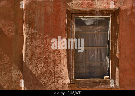 Detail des Adobe-Haus in Acoma Pueblo (Sky City), indianischen Pueblo in Acoma-Indianer-Reservat, New Mexico, USA Stockfoto