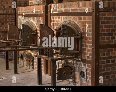 Dachau Konzentrationslager, Deutschland Krematorium Öfen Stockfoto