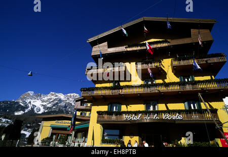 Italien, Venetien, Dolomiten, Cortina d'Ampezzo, Hotel de la Poste Stockfoto