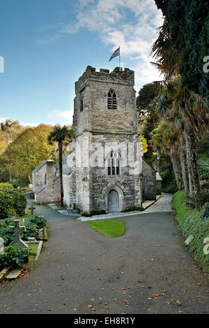 St Just in Roseland Kirche Cornwall; UK Stockfoto