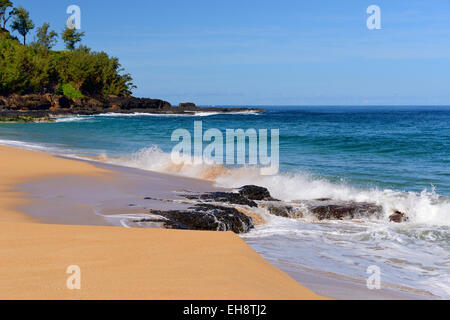 Secret Beach in der Nähe von Kilauea Point, Kauai, Hawaii, USA Stockfoto