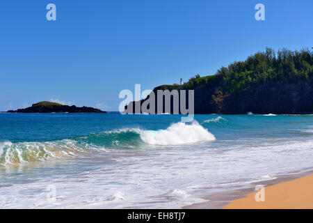 Secret Beach in der Nähe von Kilauea Point, Kauai, Hawaii, USA Stockfoto