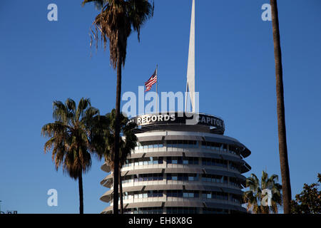 Kapitol-Aufzeichnungen Gebäude in Los Angeles, Kalifornien Stockfoto